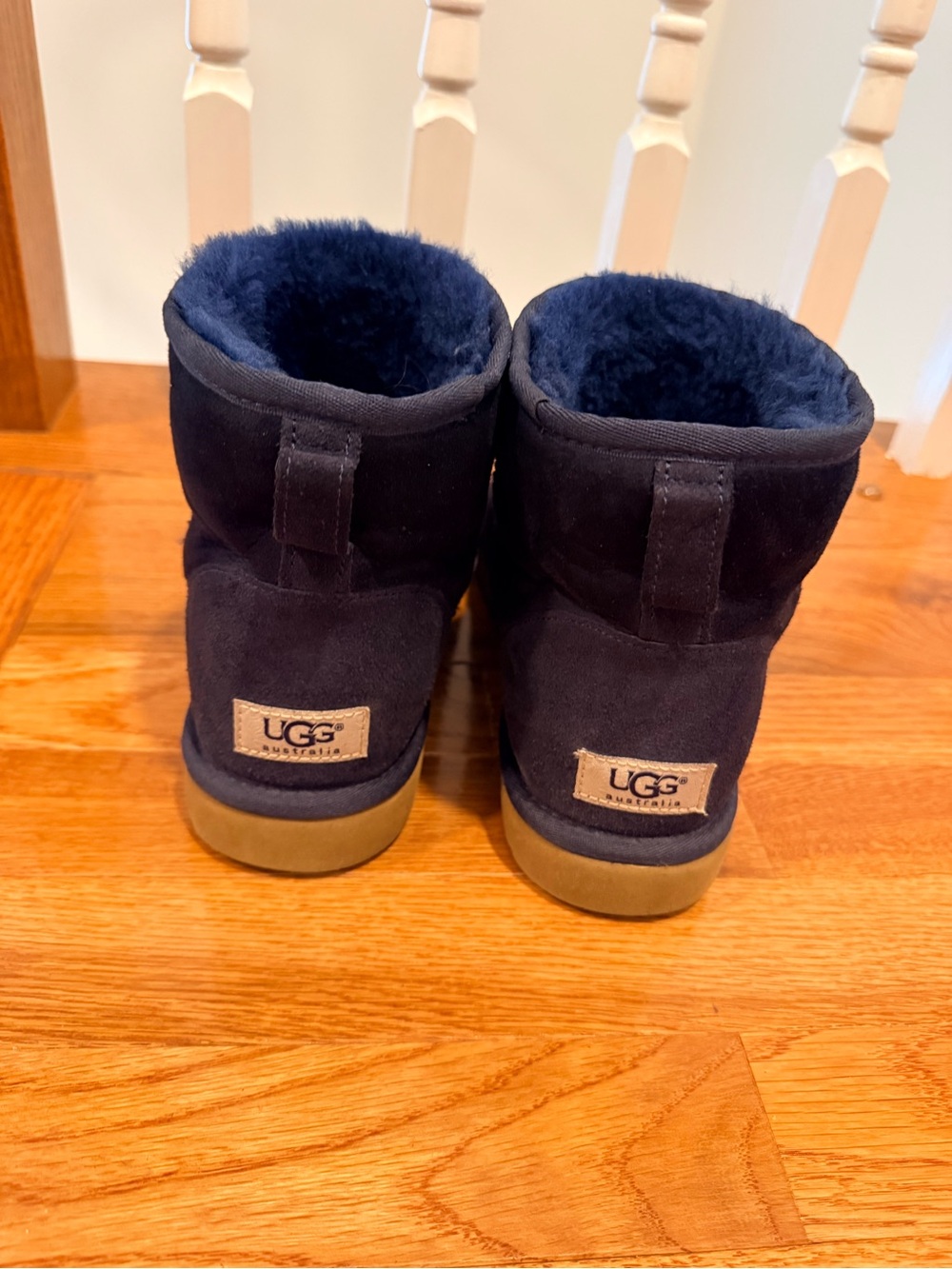 UGG Navy Suede Shearling Boot